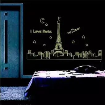 

Fluorescence City Wall Stickers For Bedroom Living Room Noctilucent Glow Dark Mural Decal Luminous Vinyl Adhesive Wallpaper