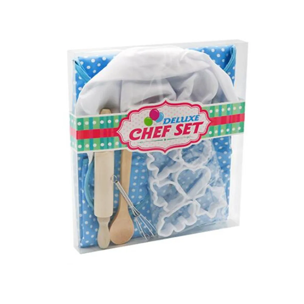 Baking Tools Apron Set Kids Kitchen Playset Outfits for Girls Chef Cosplay Costume Toy Kitchenware