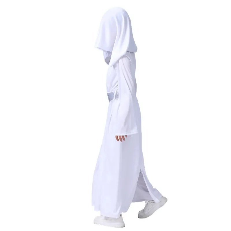 New 2024 Kids Cos Costume of Princess Leia From Star Wars Halloween Outfit and Dress Up Attire for Movie Role Play Anime Cosplay