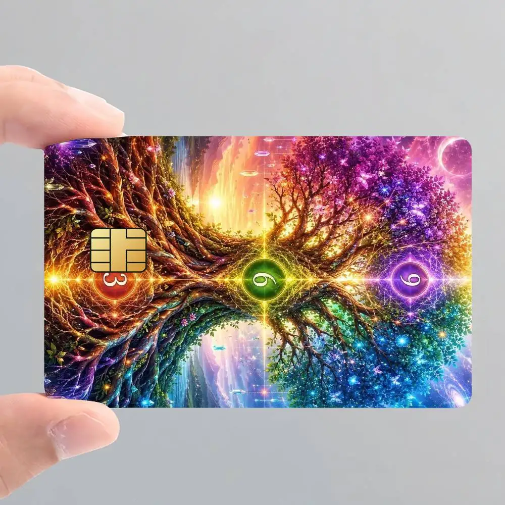 The Power Of 369 Golden Card Stickers for Bank Access Protective Waterproof Film Cover Sticker Surprise Gift