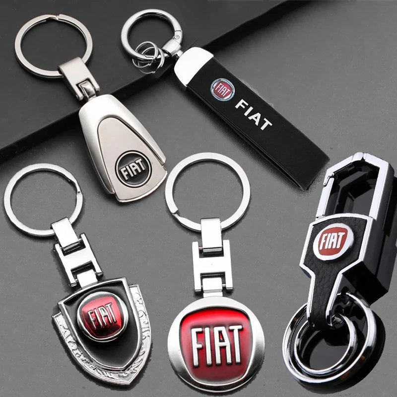 KeyChain for Fiat 500x Stilo Tipo Ducato Siena 500L 500 Uno Palio Panda Bravo Freemont 124 Spider Car Keyrings Buckle Fashion
