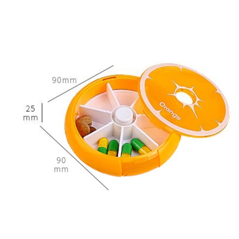 Мини-коробка для таблеток, еженедельная коробка для таблеток, вращающаяся коробка для таблеток, органайзер для таблеток, портативный дорожный 7-дневный контейнер для таблеток, чехол