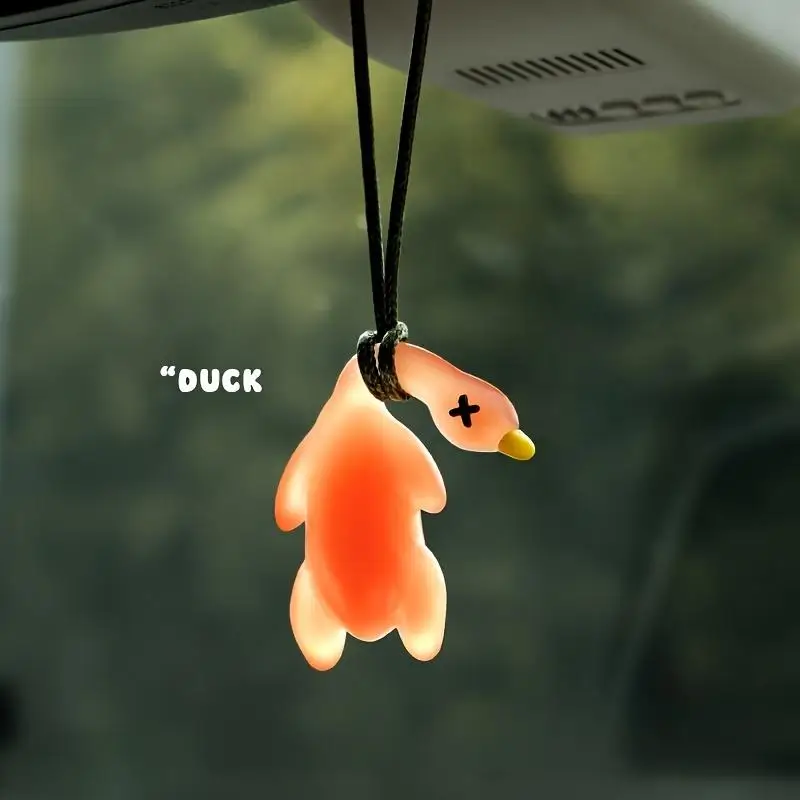 سلسلة مفاتيح سيارة الدجاج المحمصة ثلاثية الأبعاد متغيرة الألوان، مستشعر الأشعة فوق البنفسجية، ديكور مريح، هدية عيد ميلاد إبداعية، حبل ربط ذاتي