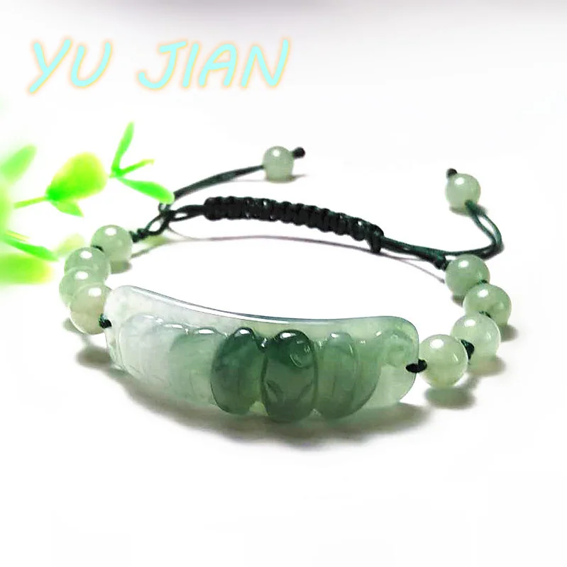 

Exquisite Authentic Jade Weave Ladies Men Wealth Bracelet Charm Jadeite Jewelry Fashion Accessories Hand Carved Bangle