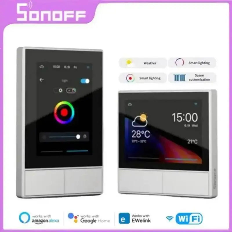 

SONOFF NS панель Smart Scene настенный выключатель ЕС/США Wifi Smlart термостат дисплей переключатель App управление с Ewelink Alexa Google Home