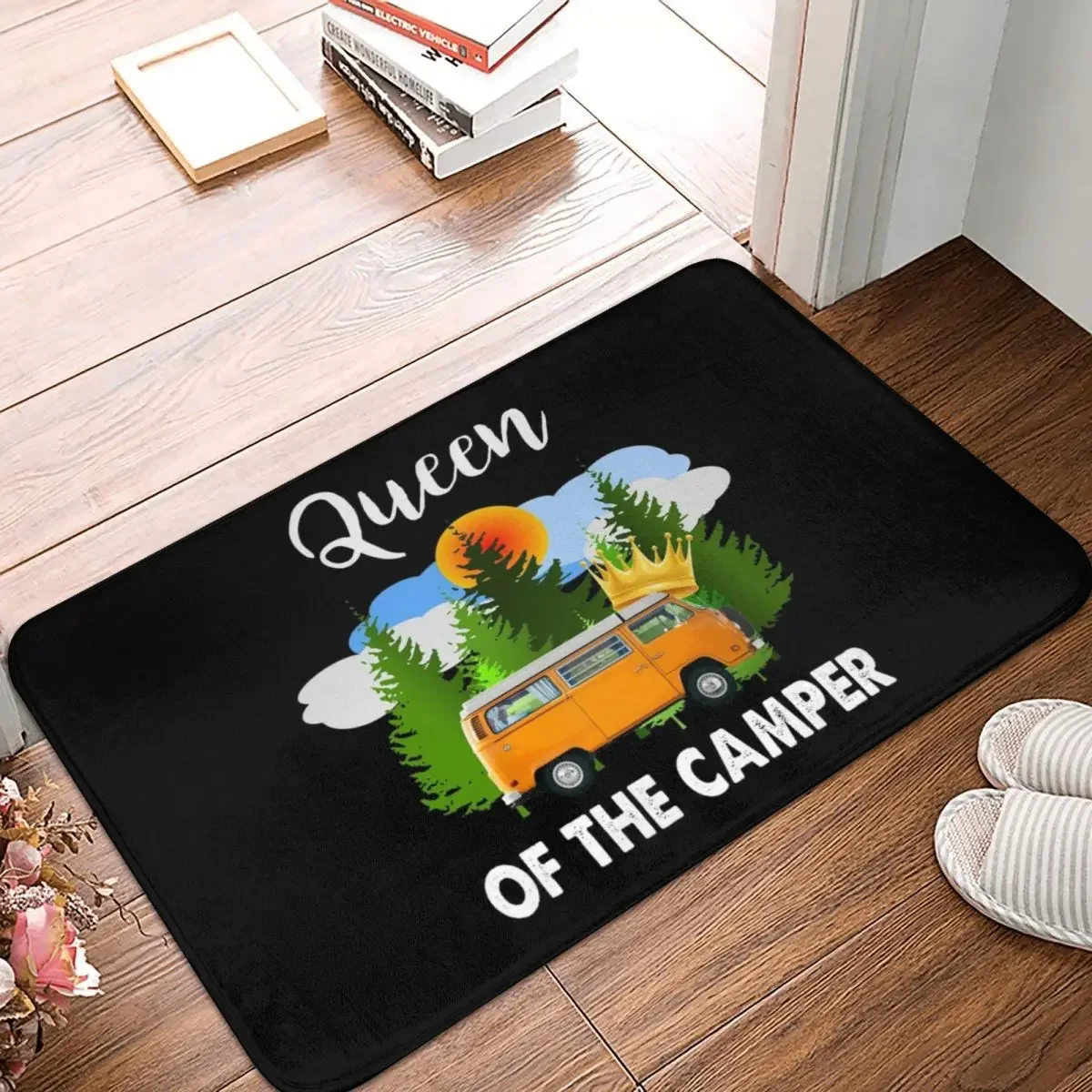 Queen Of The Camper Doormat Rug Carpet Mat Footpad Polyester Anti-slip Durable Front Room Corridor Kitchen Bedroom Balcony