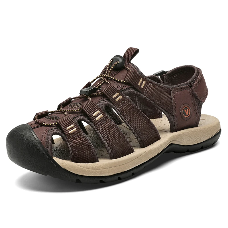 Big Size Summer Outdoor Men's Sandals Breathable Men Hiking Shoes Water Beach Men's Sandals Camping Climbing Aqua Men Sneakers