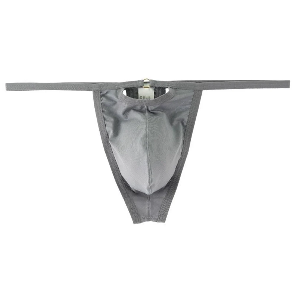 

Men's Sexy T Back Thong Underwear Gays Erotic Open Buttock G-String Elastic Strap Underpant Homme Half Hip Coverage Lingerie