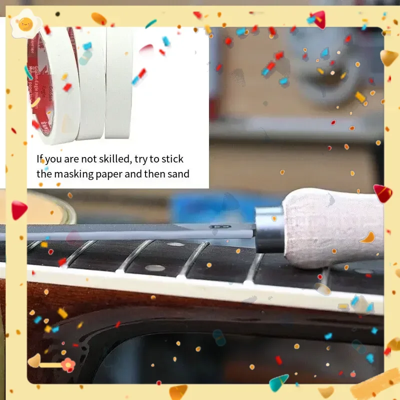 Gitaar Fret Afschuinen Bestand Fret Vervanging Lijn Trimmen Slijpen Hoek Bestand Folk Bakeliet Klassieke Gitaar Reparatie Tool