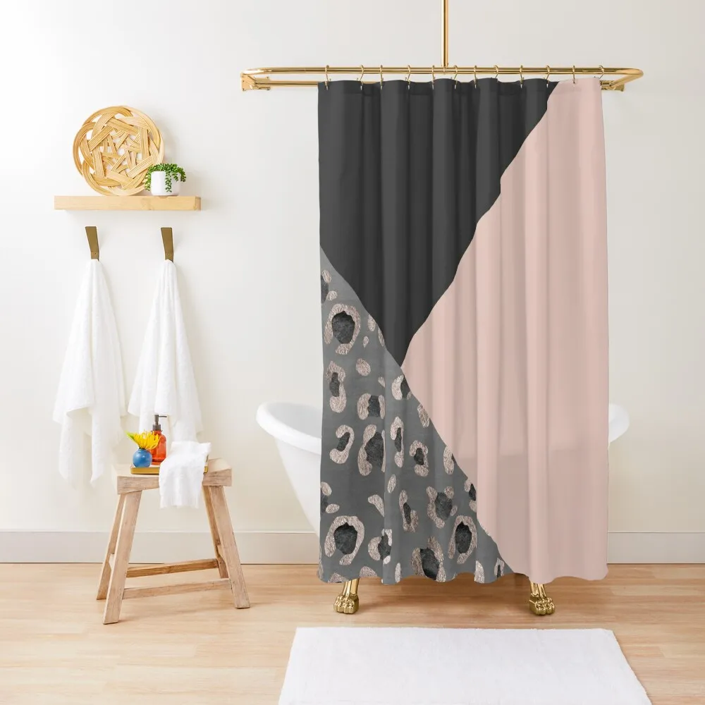 

Leopard Geometric Glam #1 #minimal #decor #art Shower Curtain Waterproof Shower Bathroom Accessorys For Bathroom Curtain