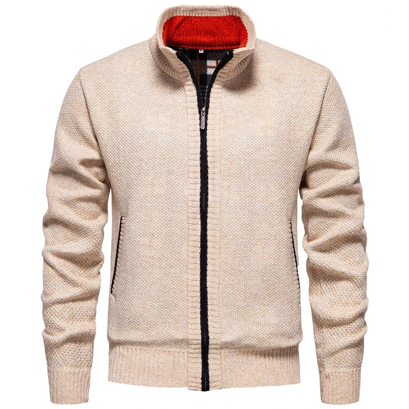 Neue Strickjacke Pullover männer Herbst/Winter Casual Wolle Zipper Strickjacke männer Pullover Mantel Einfarbig Plus größe 4XL-M