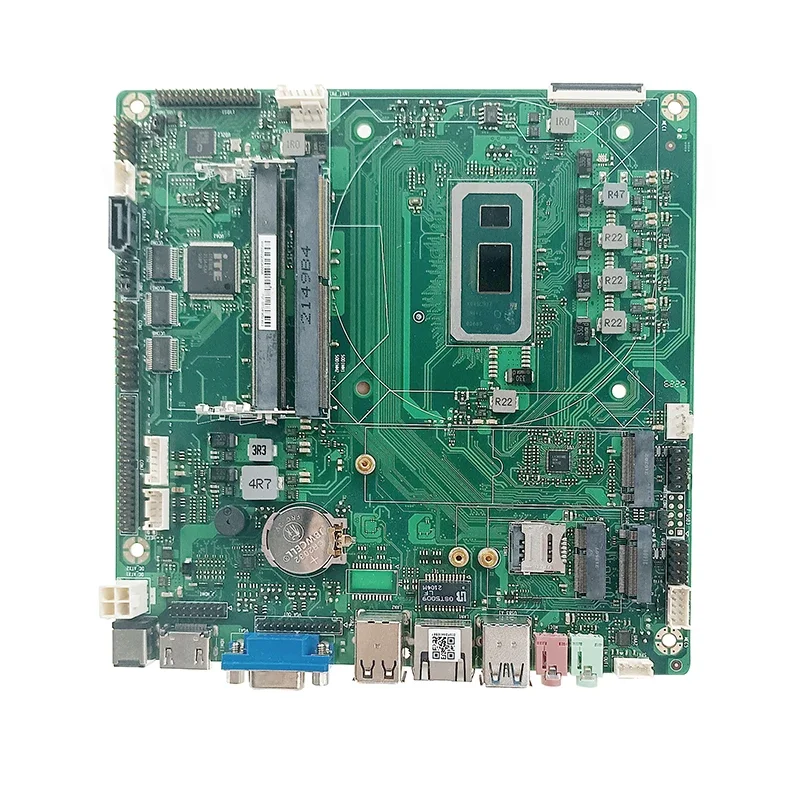 دعم LVDS 17*17 سنتيمتر الأصلي Advantech الصناعية Mini-ITX اللوحة الأم مع تخزين DDR4 64G الذاكرة خادمة المجلس