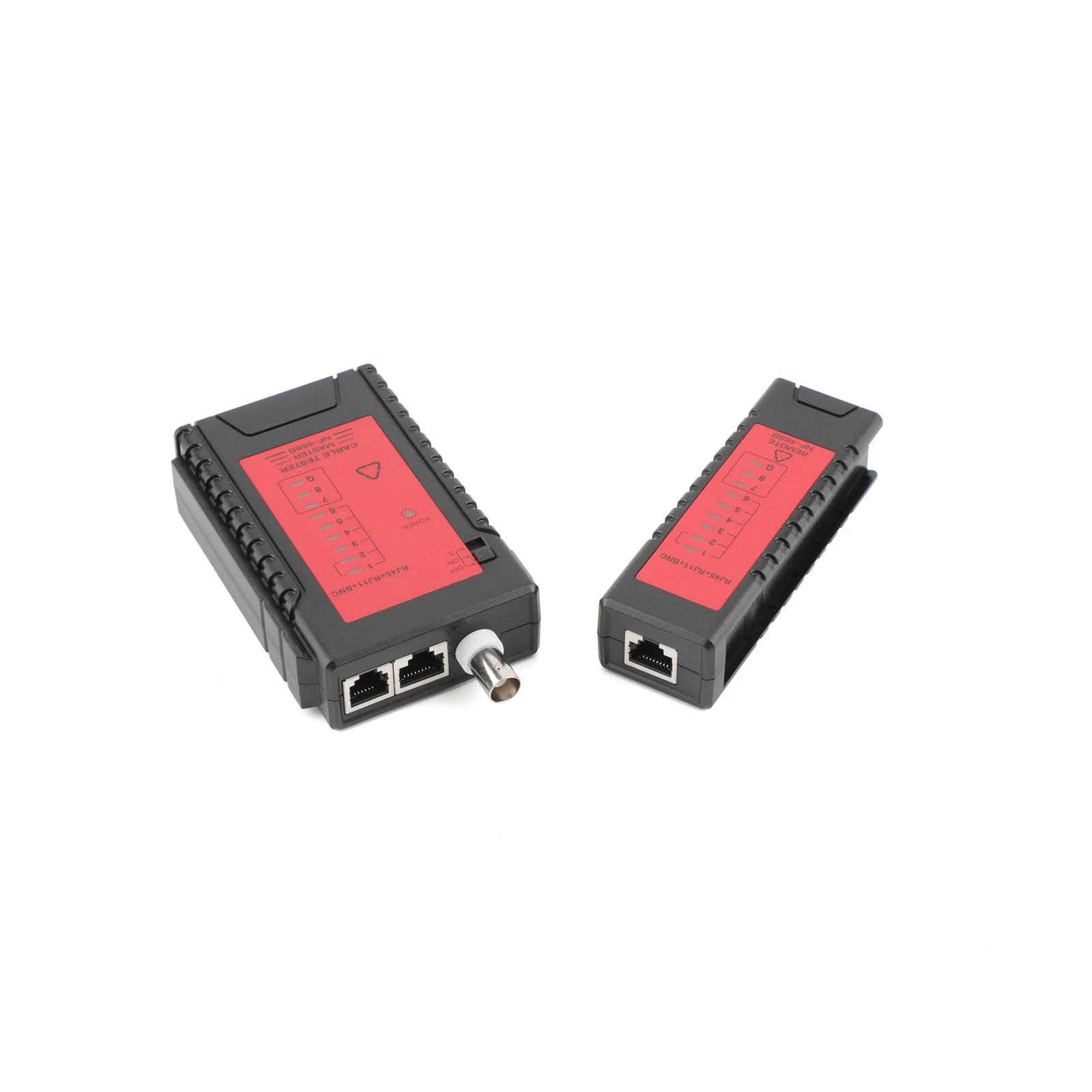 Tester per cavi ad alte prestazioni NF-468B, compatibile con RJ45, RJ11, con funzione di protezione POE, con connettore femmina BNC