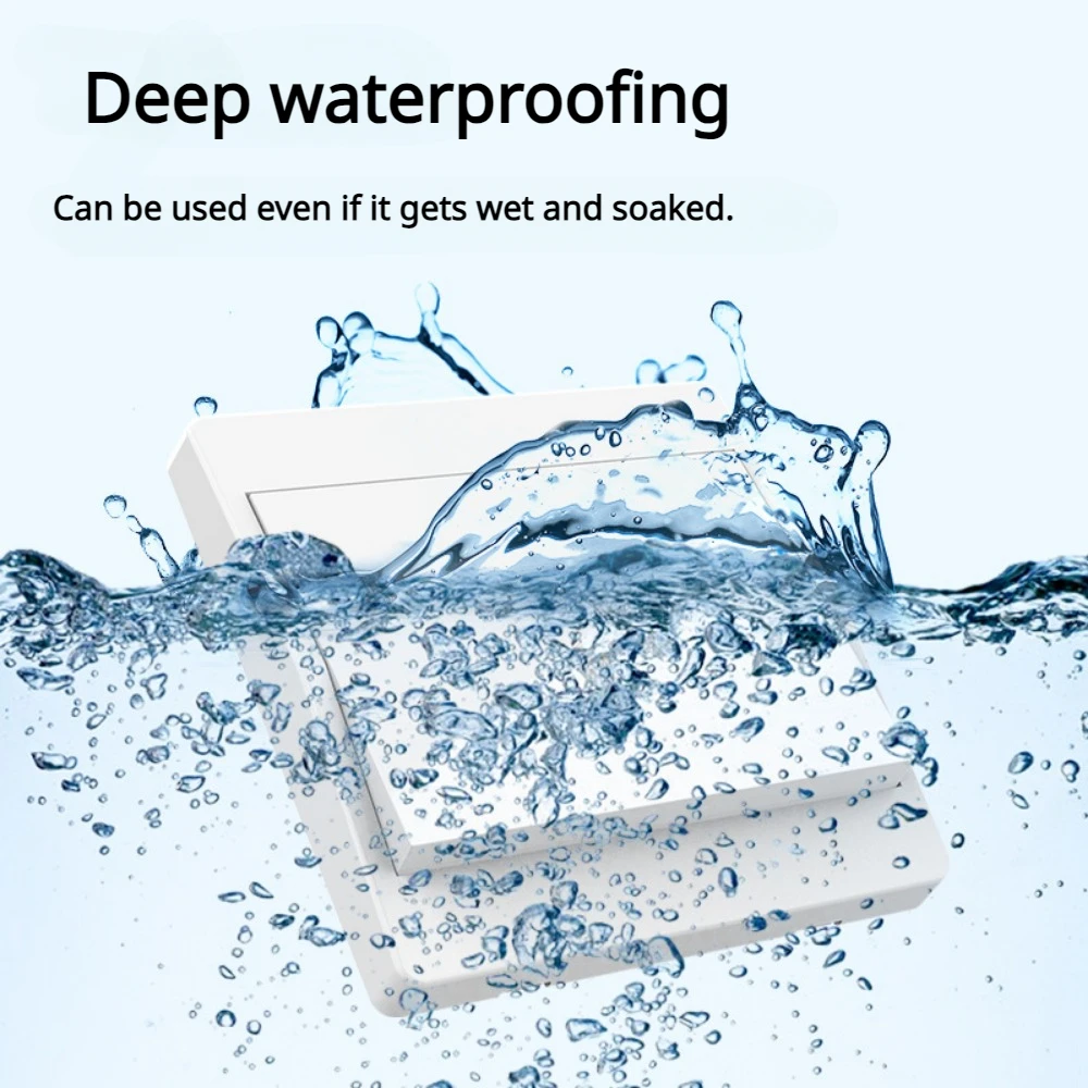 No-Crosstalk Self-generated Wireless Switch with Bezel Remote Control Wall Switch Battery-free Single-control Waterproof Sticker