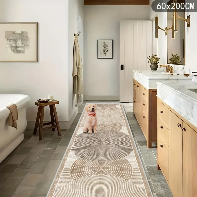 VIKAMA Minimalist Line Carpet, Durable And Slip-Resistant Corridor And Kitchen Mats, Bedroom Bedside Rugs For Home Decoration view 3