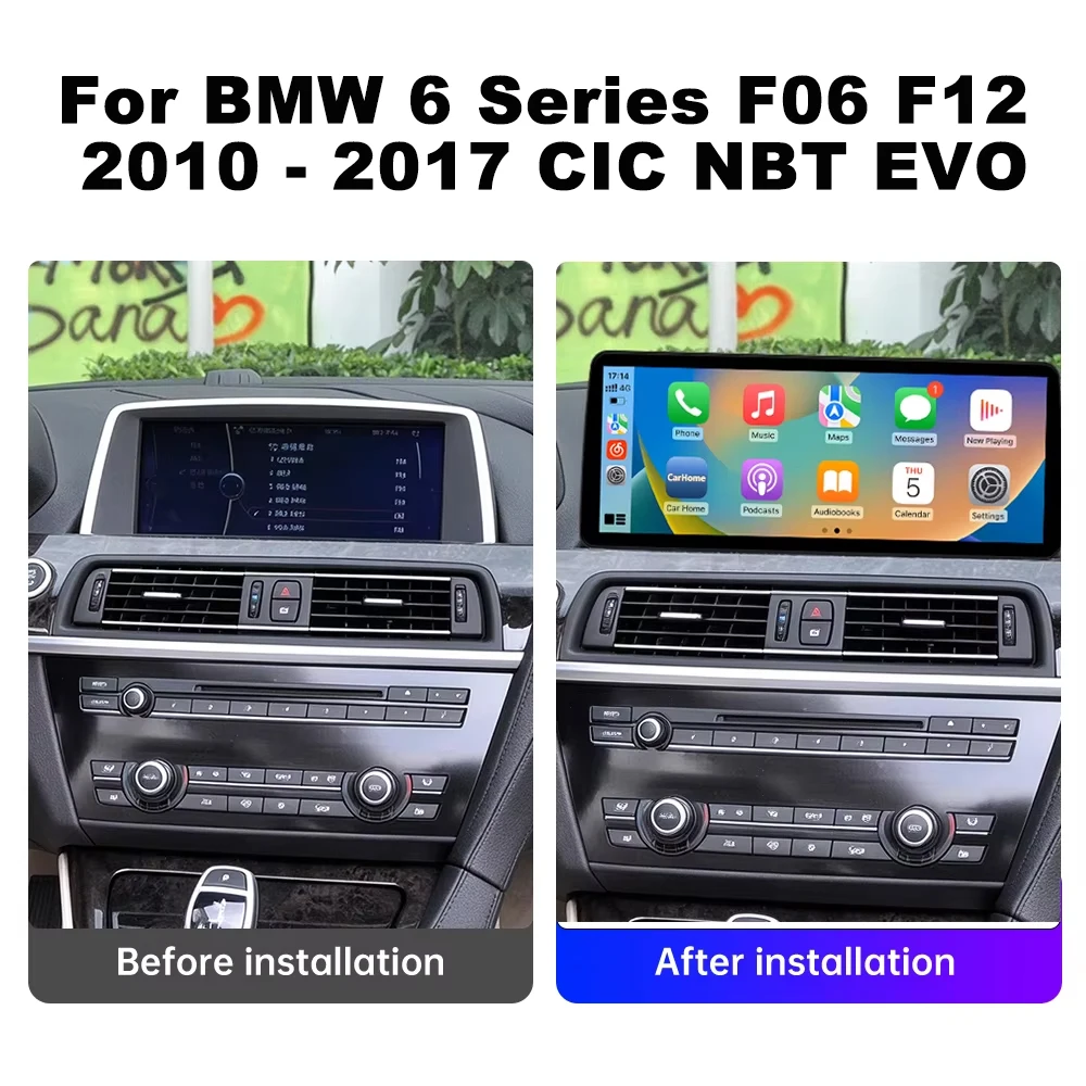 Android 16 for BMW 6 Series F06 F12 2010-2017 CIC NBT EVO System GPS Navi WiFi BT 4G Car Radio Multimedia Player HD Touch Screen