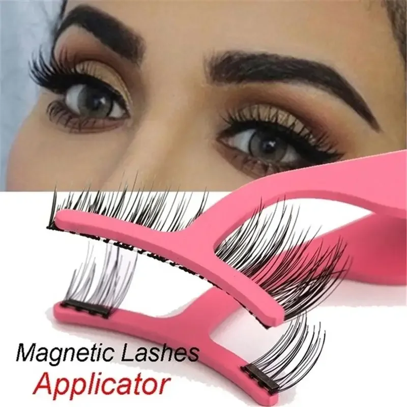 2 pezzi applicatore magnetico per estensione ciglia clip per ciglia finte strumento di trucco multifunzionale per un aspetto naturale