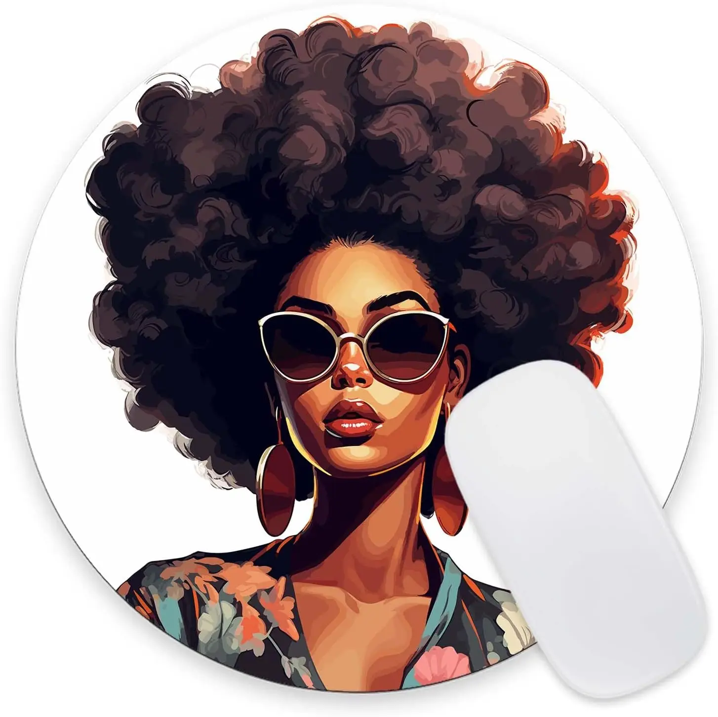 Mouse pad 1pc Rectangular mouse Gaming office home non slip washable cloth personalized cute black women design