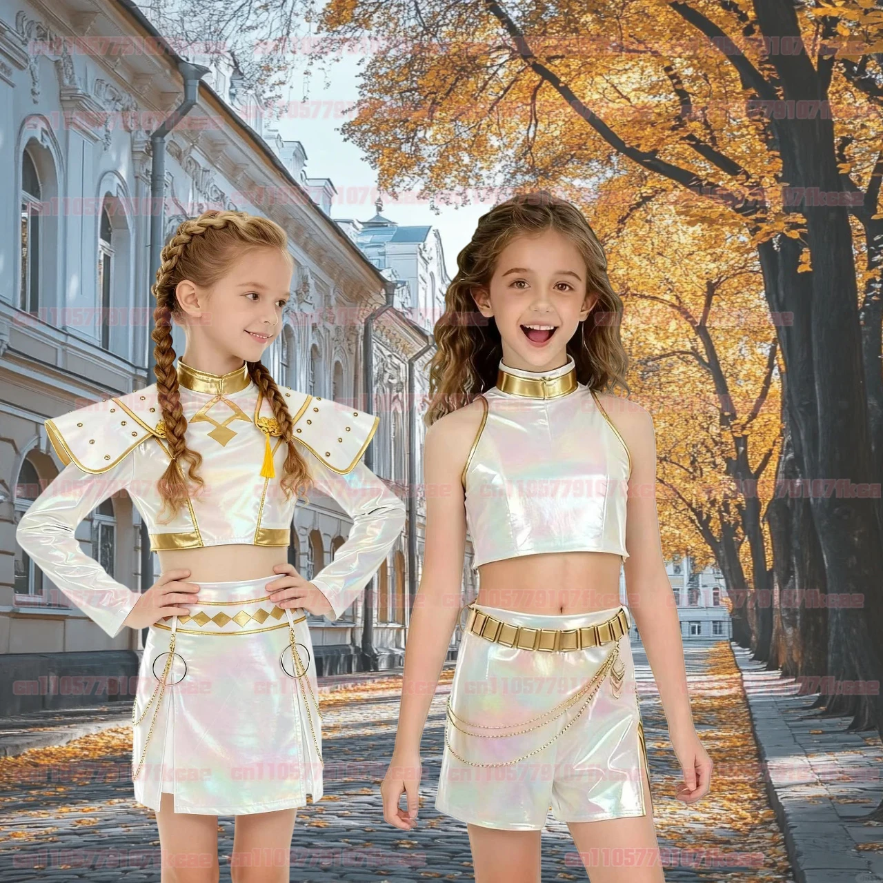 Kpop enfants chasseurs Rumi Cosplay Costume enfants filles démons Fantasia manteau T-shirt Shorts tenues Halloween carnaval Costume de fête