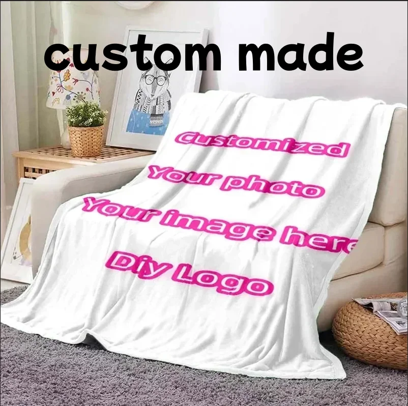 

Customize Photo Logo Brand Blanket 3D Printing DIY Your Pictures Custom Soft Comfortable Blanket Home Decorate Sofa Blanket