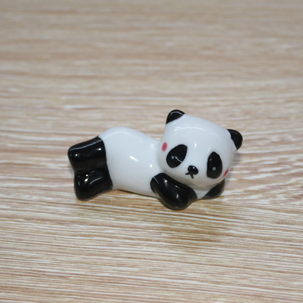 

5Pcs Panda Chopstick Holder Small Decorative Panda Ornament Chopsticks Rack Kitchen Home Micro Landscape Decoration