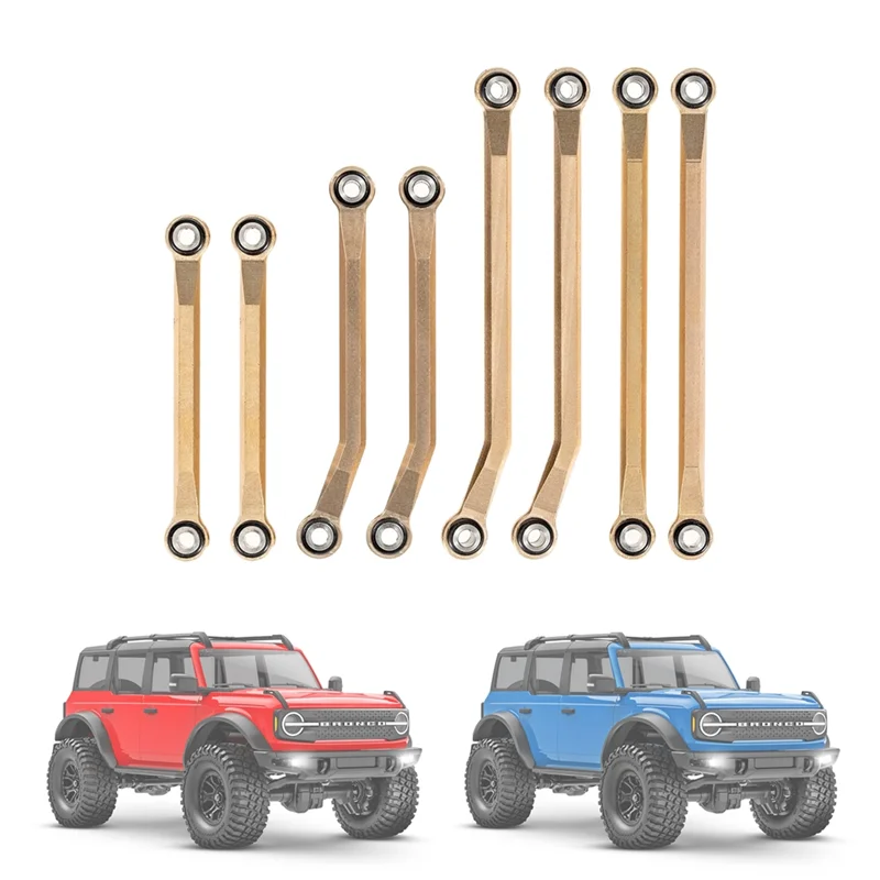 8Pcs Brass High Clearance Suspension Link Rod Set 9749 for Traxxas TRX4M 1/18 RC Crawler Car Upgrade Parts