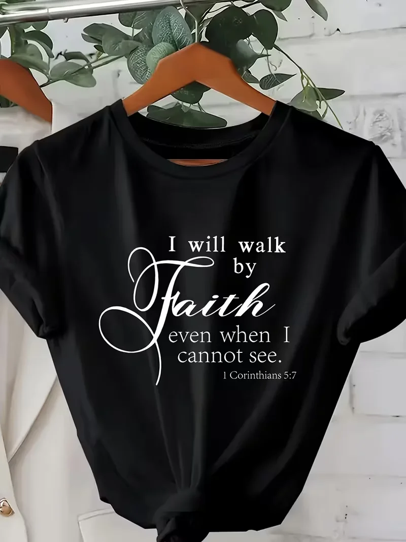 

Combining religious scriptures with fashionable T-shirt styles not only embodies the connotation of faith