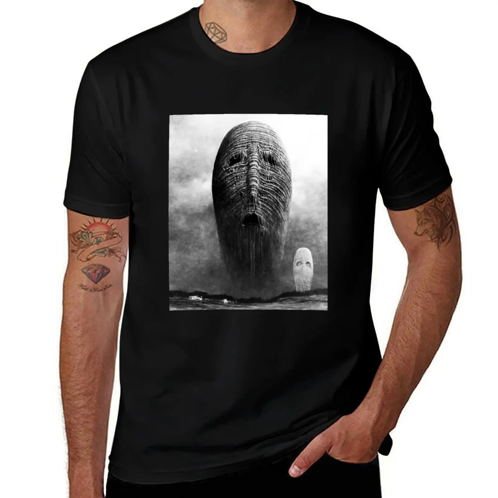 famous Zdzislaw Beksinski paintings, 1929, Sanok, Poland Surrealism, Magic Realism T-Shirt Halloween Casual T-Shirt