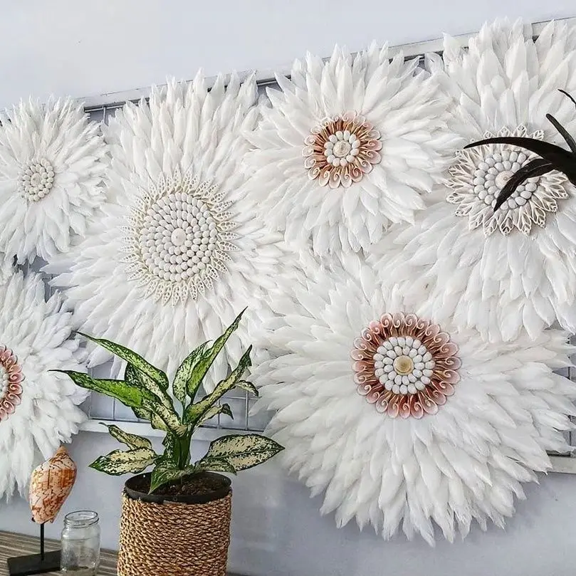 

Ins style feather wall decoration, internet famous wall decoration, handmade DIY material package, Nordic creative finished prod