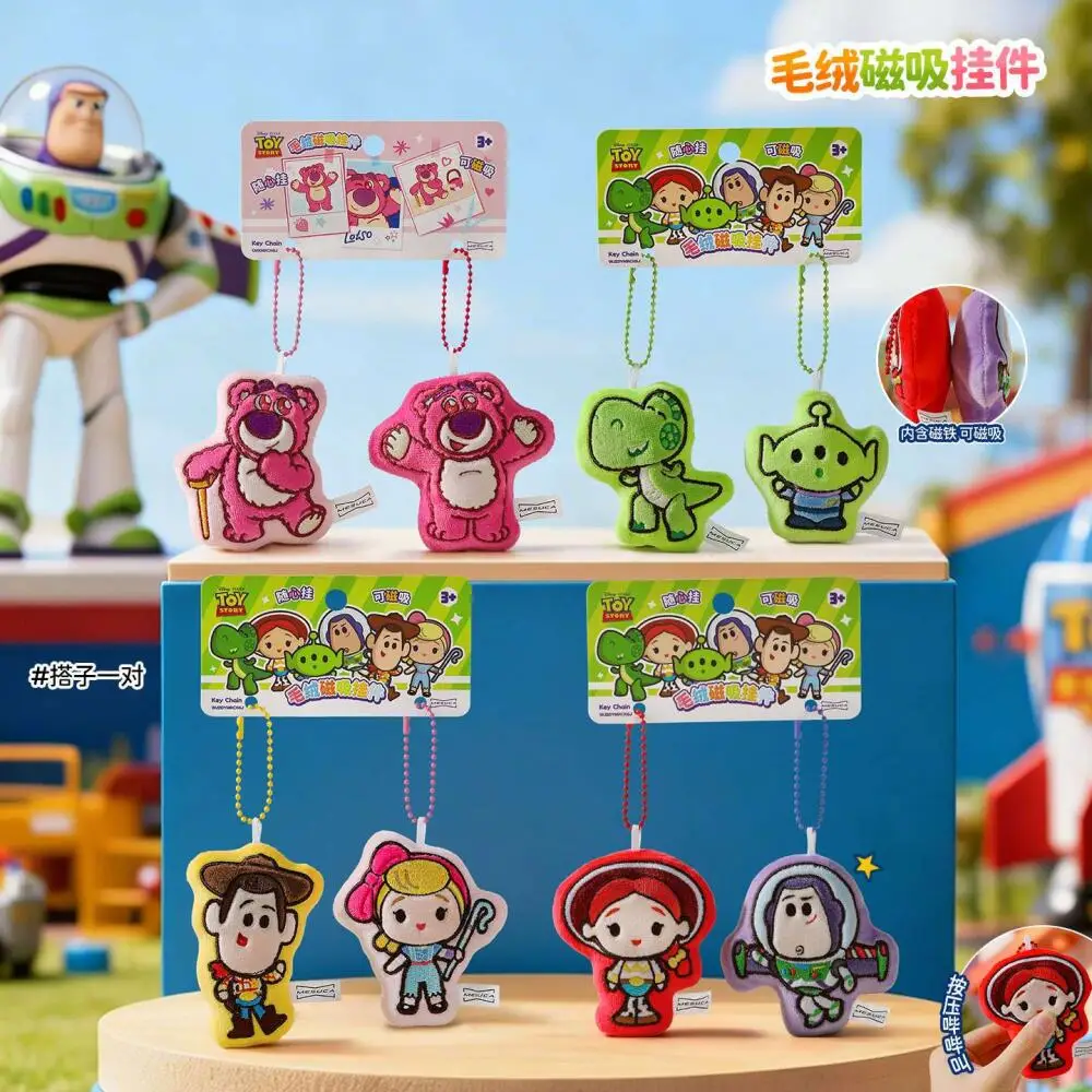 

2 шт. плюшевые брелоки Disney Базз Лайтер и Вуди с магнитным креплением и звуковыми эффектами, украшения для рюкзака, подарок на день рождения другу