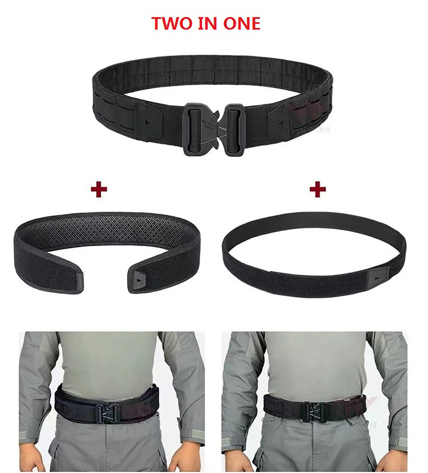 YAKEDA 3 في 1 حزام تكتيكي PALS قطع الليزر مول في الهواء الطلق متعدد الوظائف الصيد واجب الأمن المرور مسدس هواء حزام #3