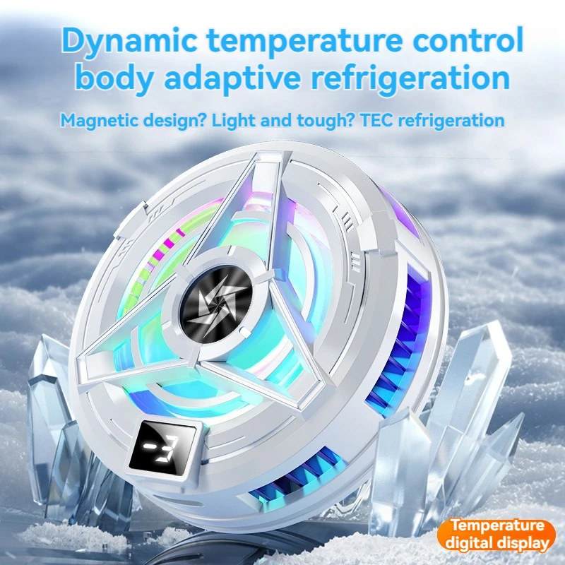 

SL17 Mobile Phone Semiconductor Fan Radiator Magnetic/Back-clip 2 IN 1 Heat Sink 15W Strong Cooling Game Cooler for IOS Android