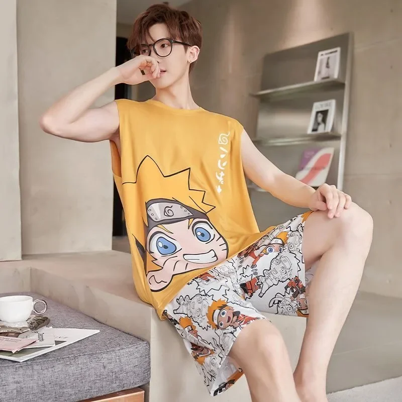 

Аниме Наруто цельный пижамный комплект Луффи мягкие удобные мужские и женские пижамы хлопок свободный пижамный костюм свободная домашняя одежда подарки