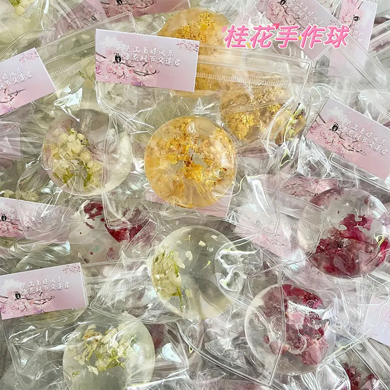 

[1 blind box, random style and colour] Jasmine tea handmade ball pinching music Rose tea slow rebound Osmanthus handmade ball pinching music, Perfect for fingertip stress relief, venting, relaxing, giving as holiday gifts, toy filming vlog