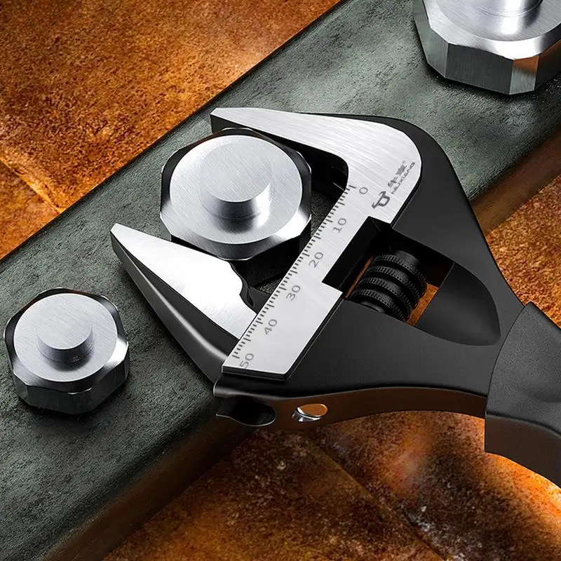 Imagem -04 - Ângulo Ajustável Slide Wrench Forma Crescente Universal Sink Tools Shifter Spanner Boca Larga Forjada Acessório Doméstico