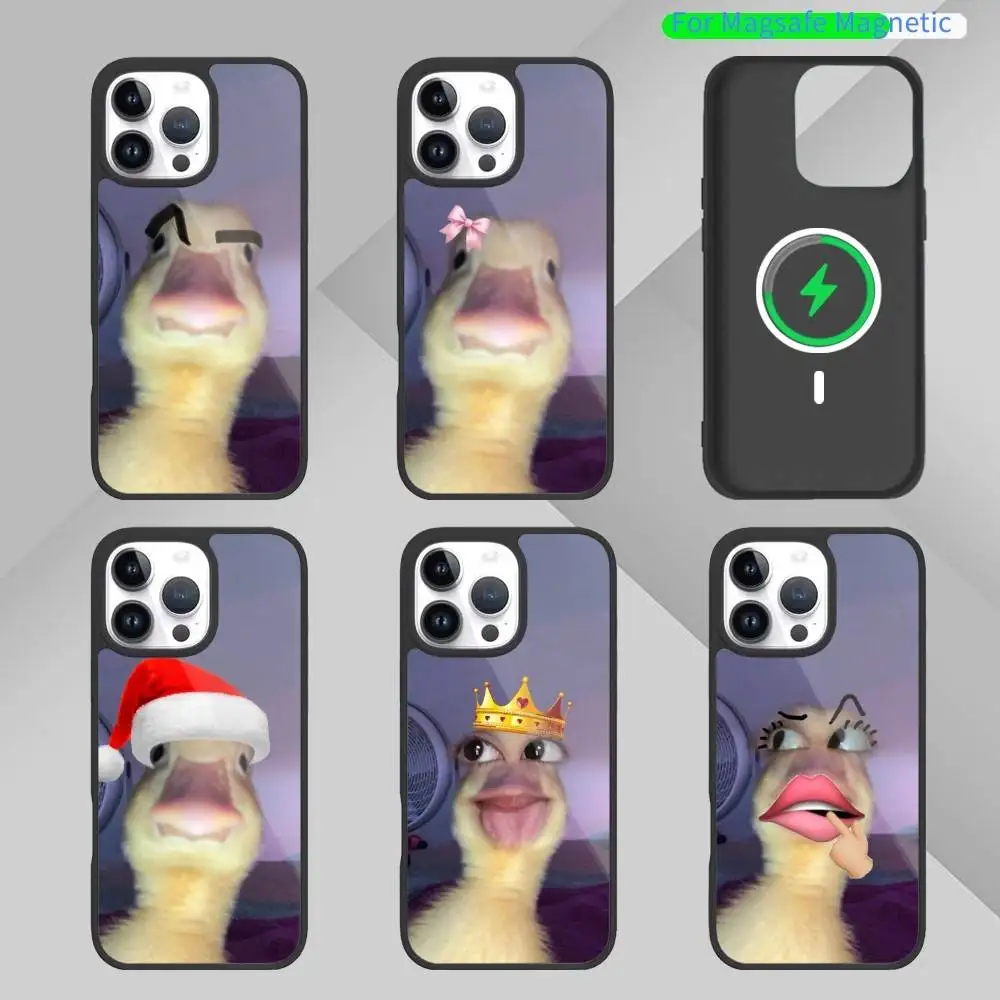 

Funny little Y-Yellow D-duck Phone Case For iPhone 14,16,15,13,17,12,Plus,Pro,Max Magnetic For Magsafe Frosted Cover