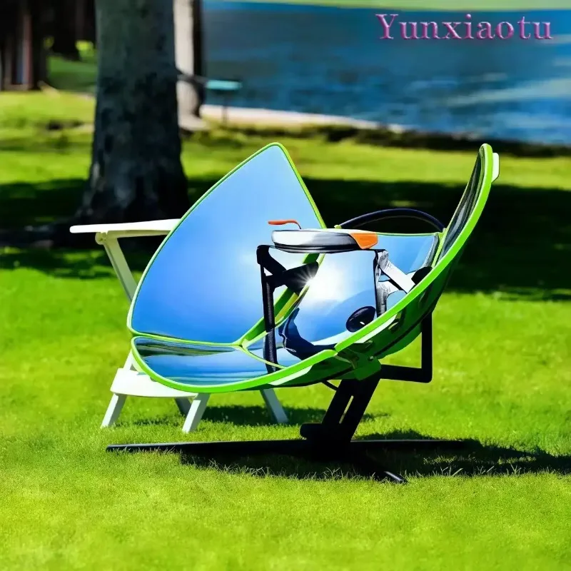High Efficiency Parabolic Solar Oven - Boils Water & Cooks Food Faster, Portable Outdoor Cooking Stove for Camping