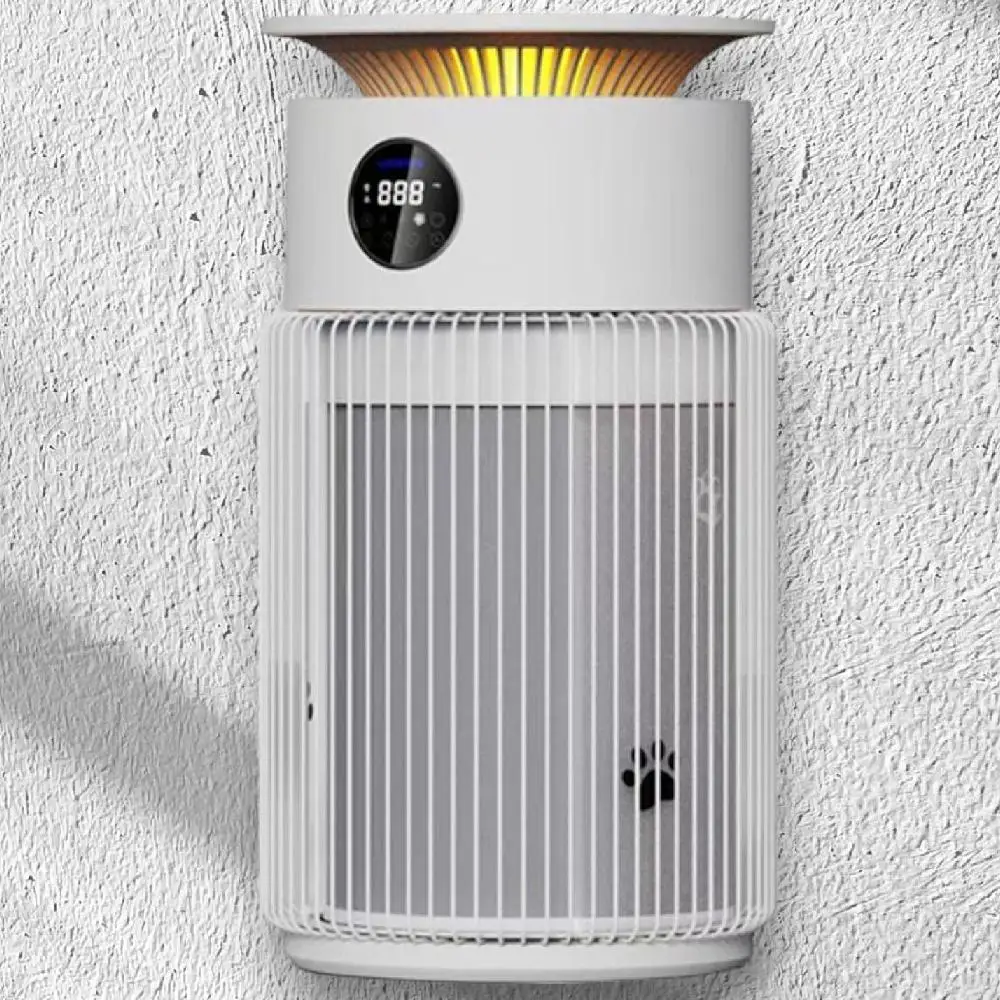 Purificatore d'aria per stanze di animali domestici con triplo filtro e carbone HEPA per la rimozione degli odori e della pelliccia