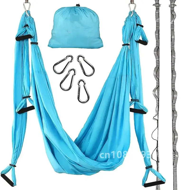 Aerial Yoga Swing with Extension Straps Antigravity Yoga Hammock Aerial Trapeze Sling  Inversion Tool for Home Gym Fitness