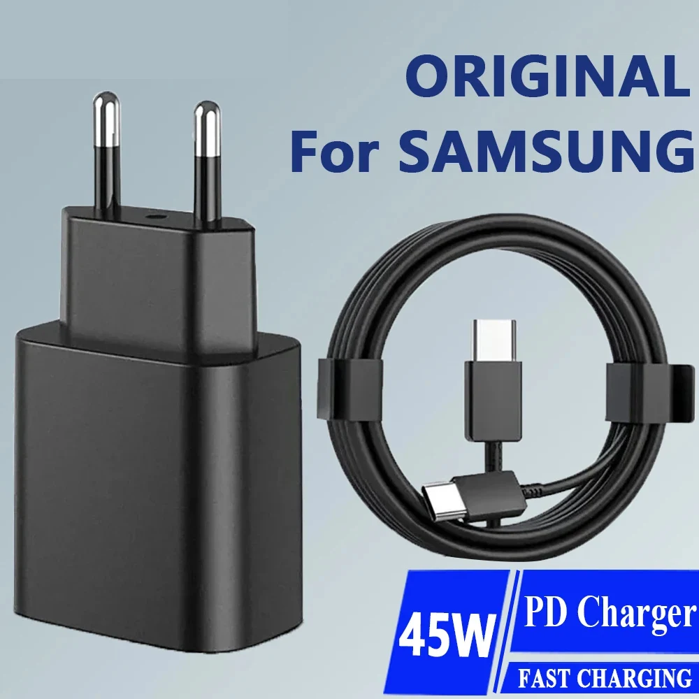 PD 45W Fast Charing Charger Plug with C to C Cable for Samsung Phones and IPhone15