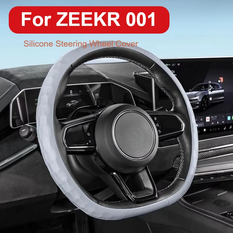 

For Zeekr 001 2024-2025 Silicone Steering Wheel Cover Anti-Slip & Sweatproof Car Steering Wheel Protector