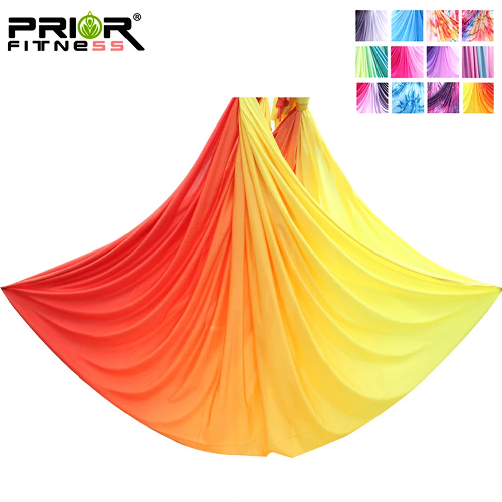 

4m Aerial Yoga Hammock Aerial silks Ombre Gradient Color Yoga Fitness Stretch Belt For GYM Indoor Yoga Studio