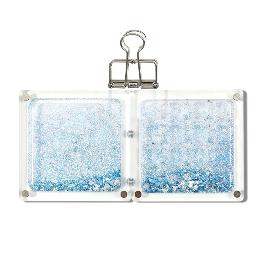 

Acrylic Watercolor Paint Palette Magnetic Quicksand Travel Painting Tray Foldable Waterproof Empty Paint Box Travel