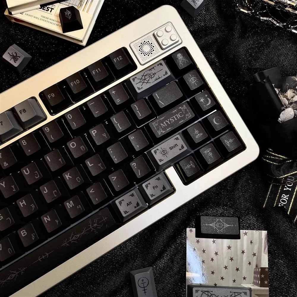 

Vibrant 5-Side PBT Keycaps, Mystical Theme Custom Keycap Set for Mechanical Keyboard