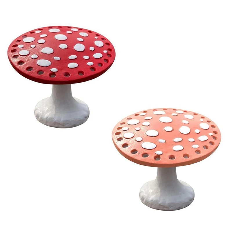 2 PCS 26 Holes Mushroom Earring Holder Earrings Storage Rack Jewerlry Stand Organizer