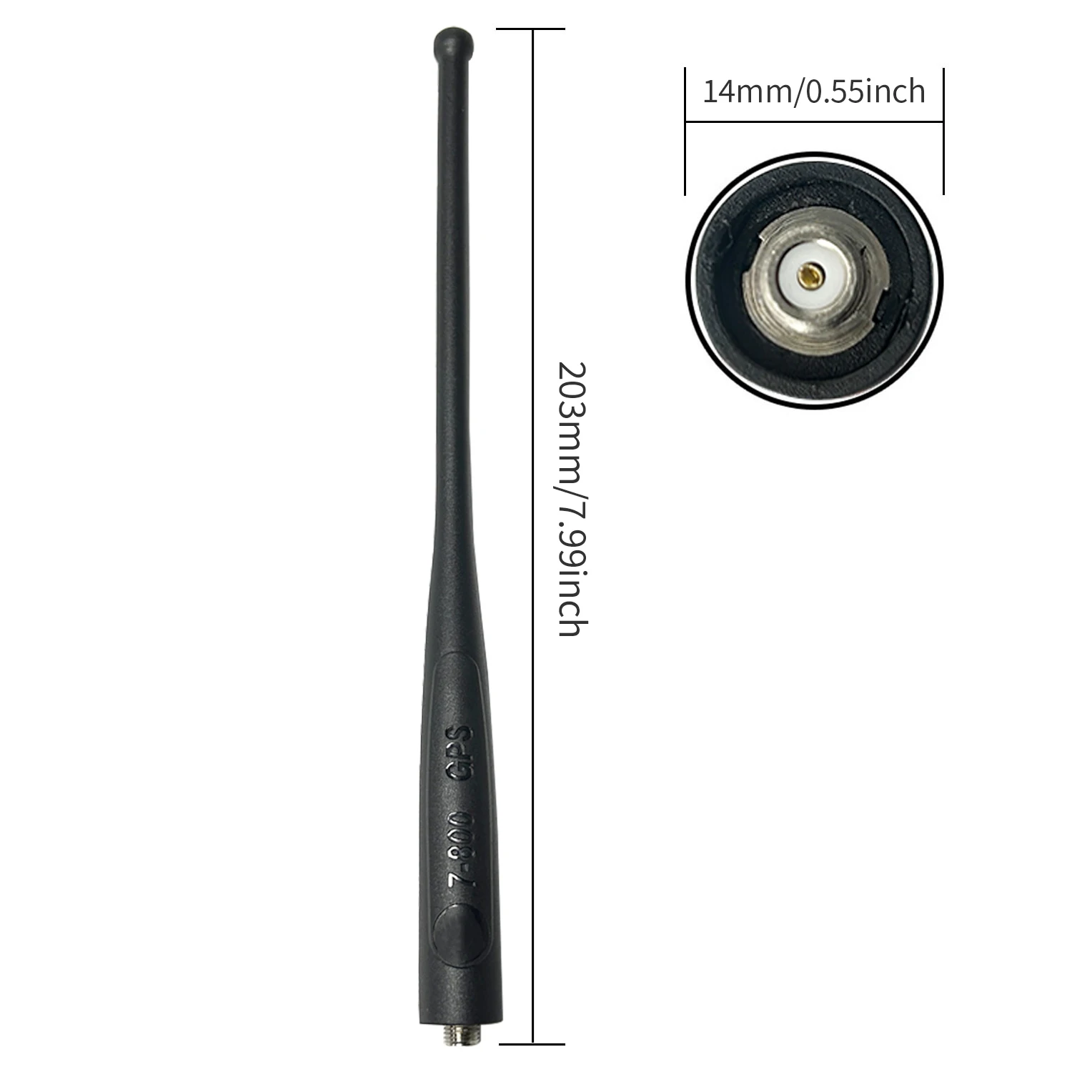NAF5085A 700-800MHz GPS Whip Antenna For APX 4000 6000 7000 8000 Two Way Radio With M Logo
