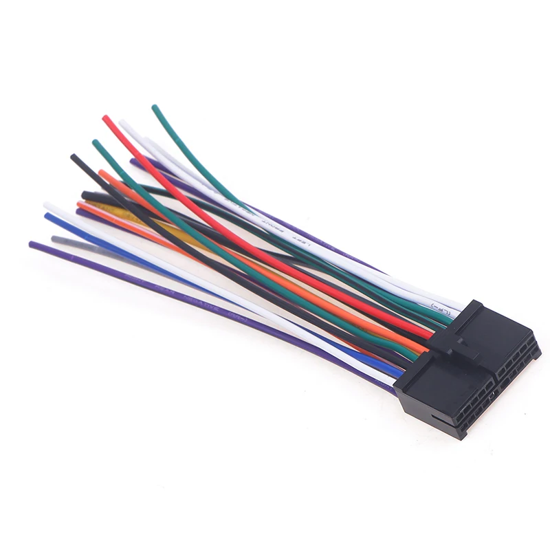 New【1PC Car Radio Wire Harness 20pin Audio Wiring Adapter Cd Dvd Connector Cable T-plug Power Cord Modified Parts】