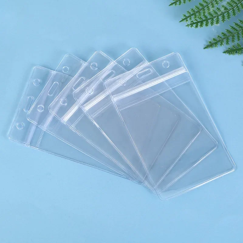 10pcs/set Transparent ID Tag Working Permit Case Cover Waterproof Soft ID Cardit Cards Protector Sleeve Badge Holder Name