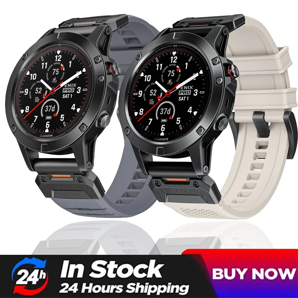 

22mm 26mm Rubber+Metal Strap for Garmin Fenix E/7/8/6-7X Pro/Enduro3 2 Sports Bracelet Replaceable Fenix 8 51mm 47mm Band Correa