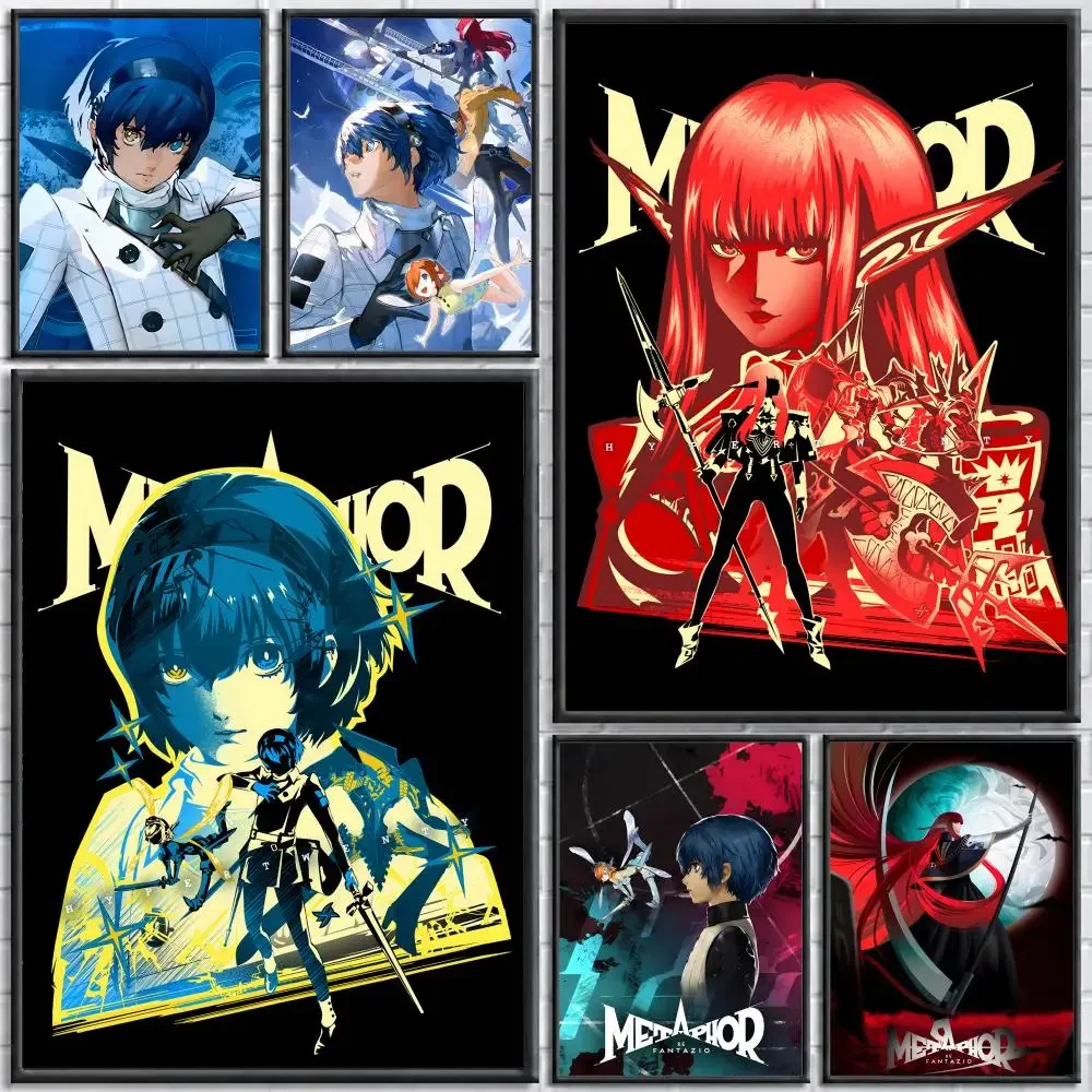 Game Metaphor: ReFantazio Poster Poster Wall Sticker Waterproof Self Adhesive HD Art Bedroom Bar Decor